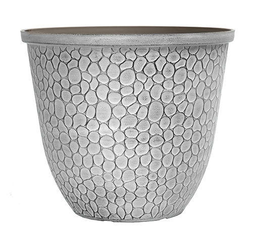 image of vintage rust hammered planter