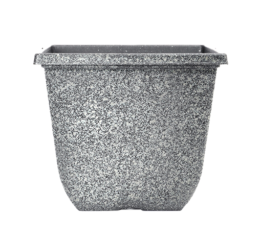 image of light gray clay sadie square planter